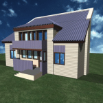 Desain Rumah 3D 2 Lantai