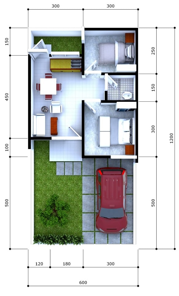 desain rumah terbaik minimalis tipe 45