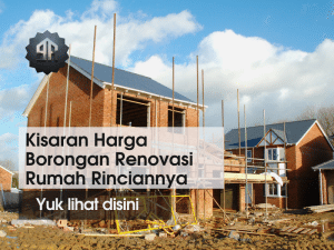 Harga Borongan Renovasi Rumah
