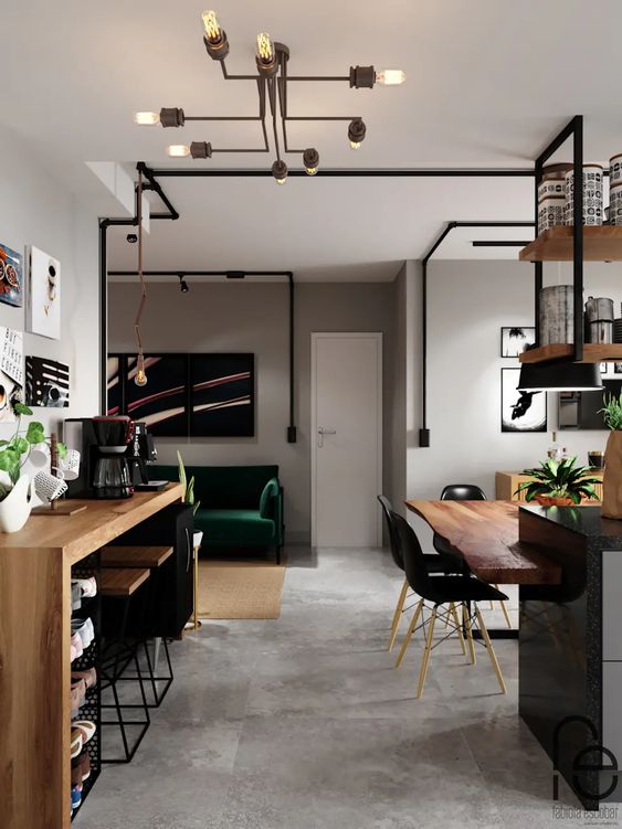 desain apartment industrial