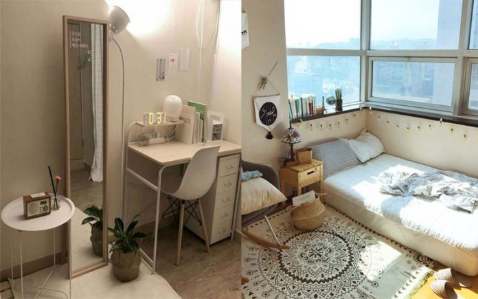desain kamar apartemen minimalis ala korea