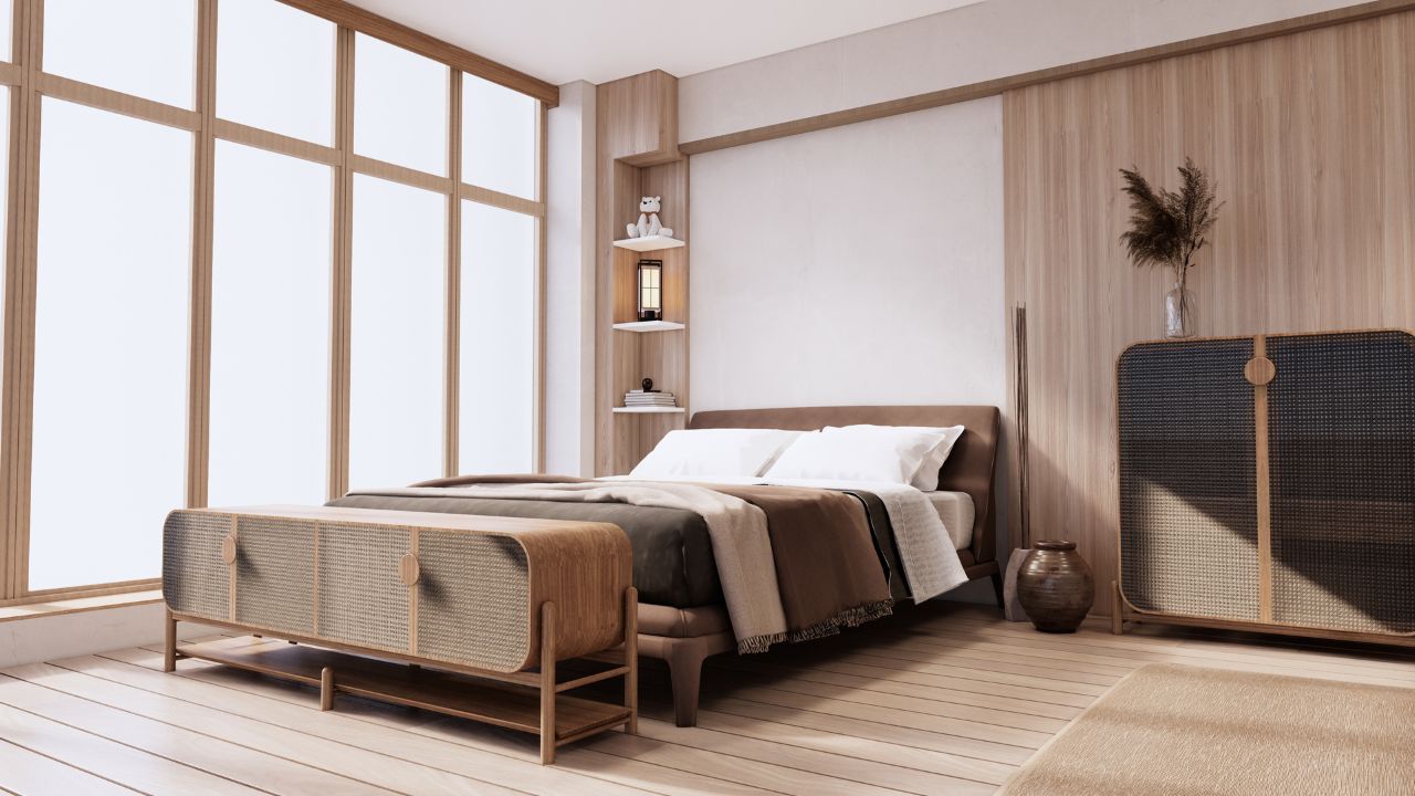 desain japandi kamar tidur